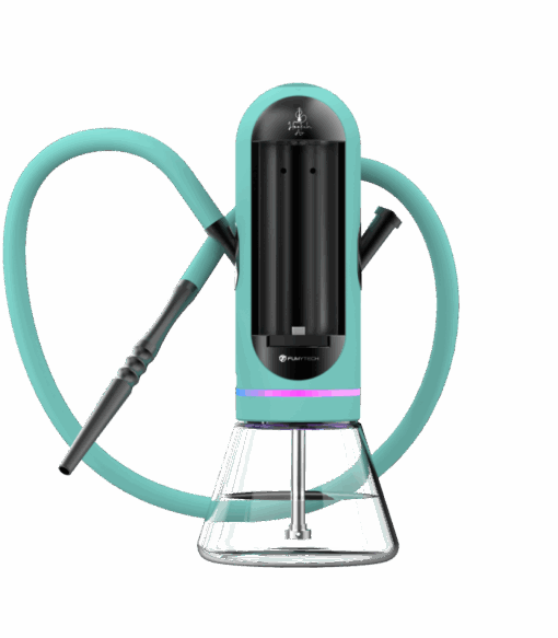 Ultimate Hookah Dock CBD - Fumytech-White-Black-Tiffany Blue – Image 4