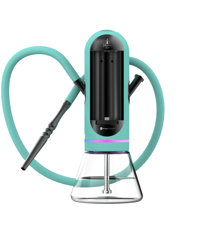 Ultimate Hookah Dock CBD - Fumytech-White-Black-Tiffany Blue – Image 4