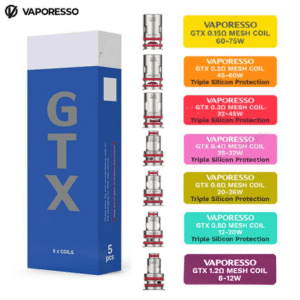 Résistances GTX V2 0.3/0.4/0.2/0.8/0.6/1.2Ω (5pcs) – Vaporesso